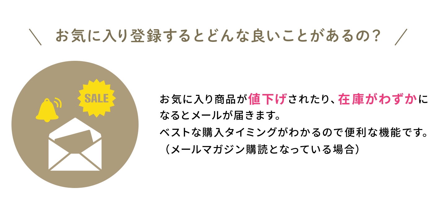 お気に入り登録するとどんな良いことがあるの？