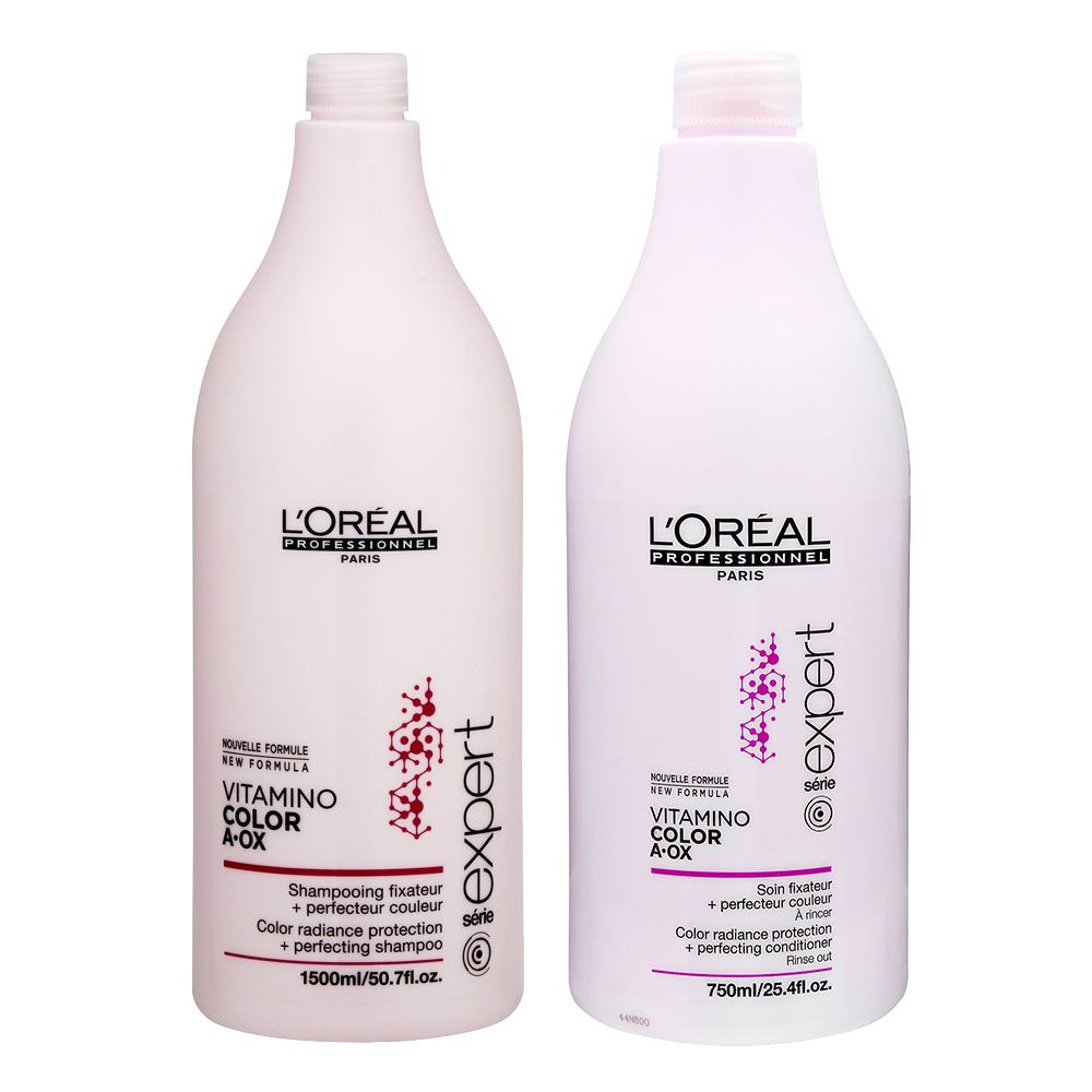 【セット】ビタミノカラー A・OX シャンプー+コンディショナー<サロンサイズ> 1500ml+750ml