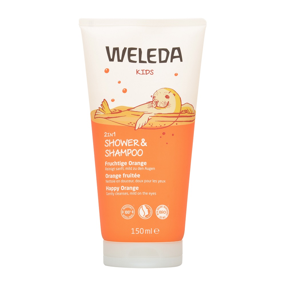 キッズ 2in1 シャワー&シャンプー オレンジ(150ml)｜Weleda/ヴェレダの