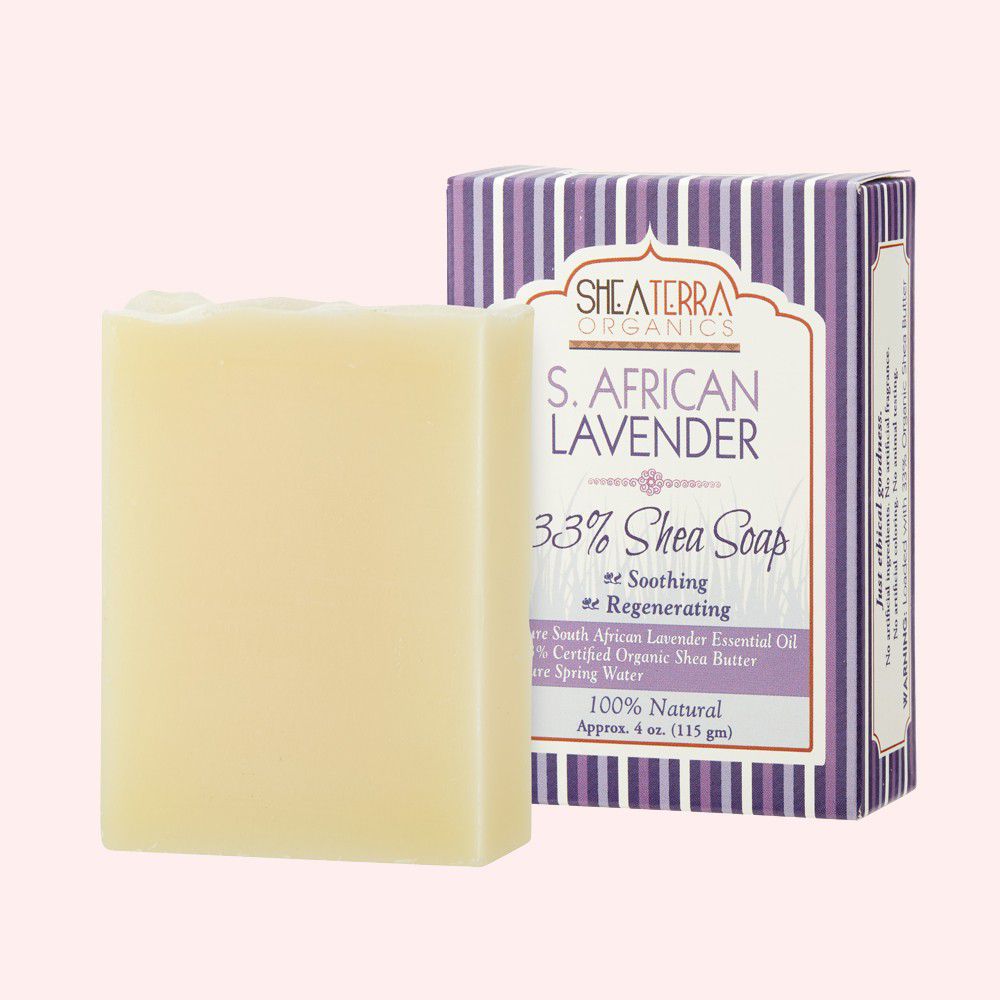 【特売品】33% シアバター ソープ(アフリカン ラベンダー) 115g